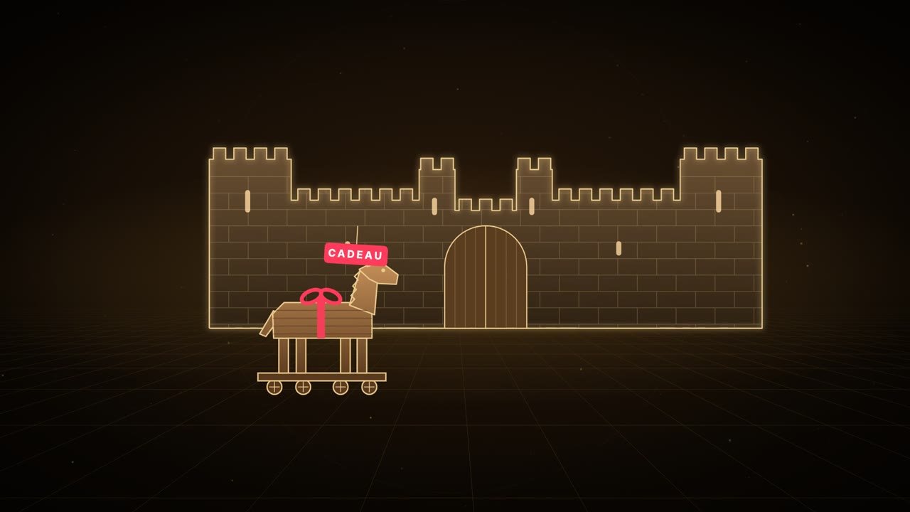 Motion design : le cheval de Troie, métaphore du phishing
